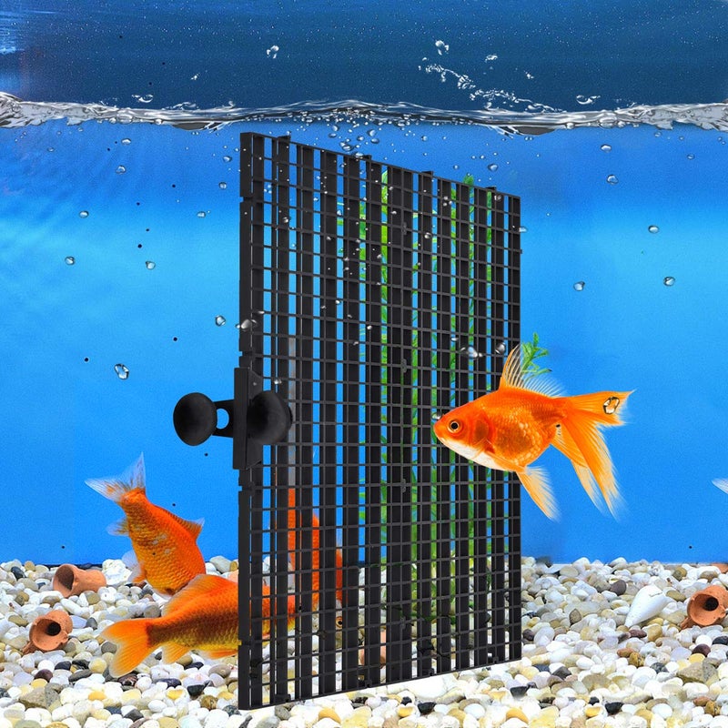 WEAVERBIRD 2 Pcs Aquarium Divider Tray Plastic Grid Divider Tray Egg Crate for Aquarium Fish Tank Bottom Isolation, Black - Image 4